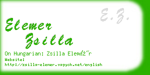 elemer zsilla business card